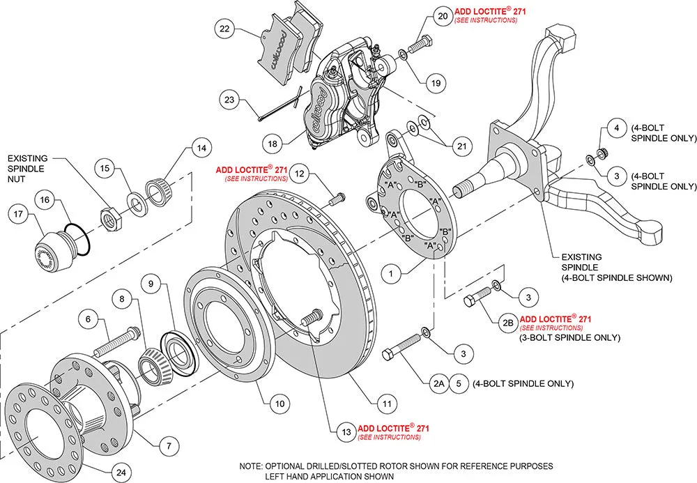 1963 - 1970 Ford, Mercury Forged Dynalite Pro Series Front Brake Kit - 140-11071 product image