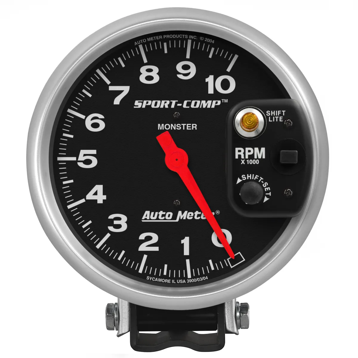Gauge, Tachometer, 5", 10k RPM, Pedestal w/ int. Shift-Lite, Sport-Comp product image