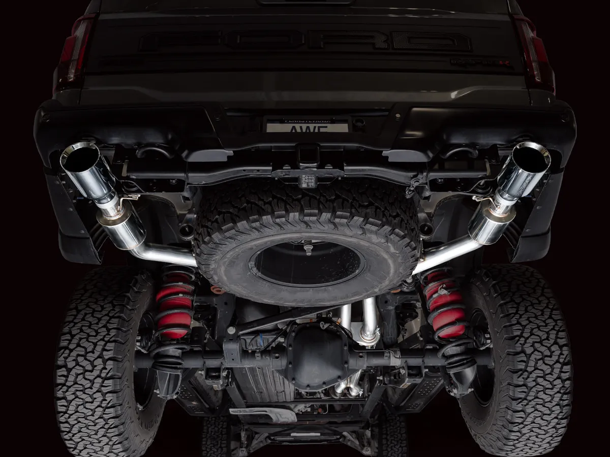AWE SwitchPath™ Exhaust for Gen 3 Raptor R - Diamond Black Tips product image