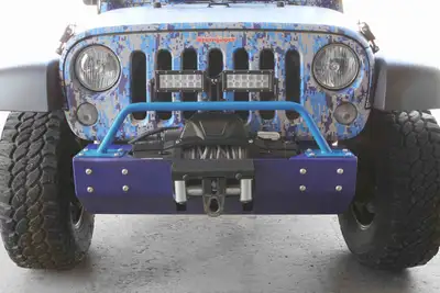 Steinjager Steinjäger Bumpers Wrangler JK 2007-2018 Bumper Light Bar, Short Playboy Blue