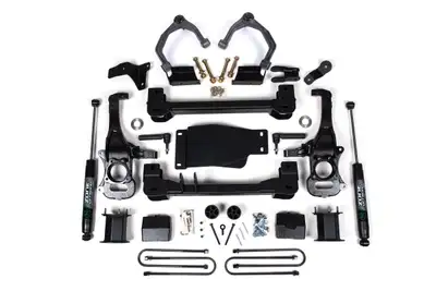 Zone Offroad 6 Inch Lift Kit For 25-Up Silverado/Sierra 1500 Custom/LT/LTZ/PPV/RST/WT/Elevation/PRO/SLE/SLT 4WD 5 Inch Rear Block Spacer Front Nitro Series Rear Shock Zone Offroad