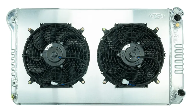 67-76 Chevy GMC Pickup Truck LS Swap Aluminum Radiator AT and 12 Inch Fan Kit Cold Case Radiators product image