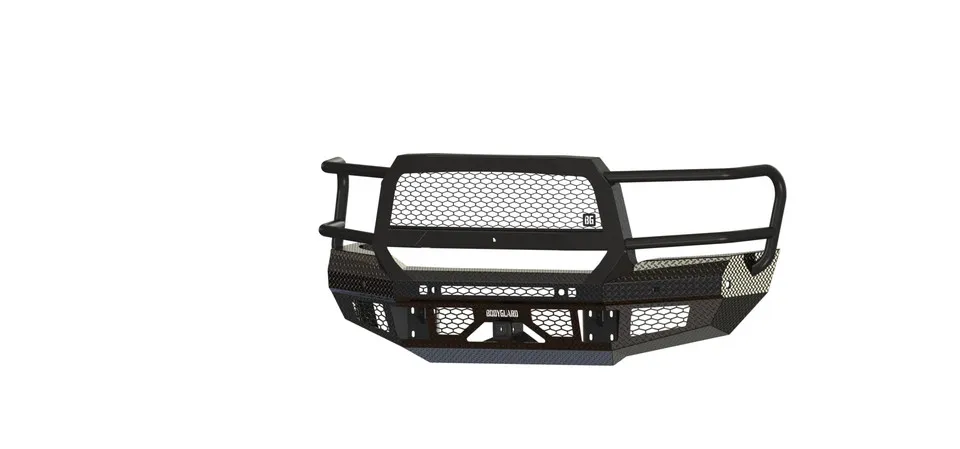 FT Front Bumper Extreme For 2019-2026 Ram 2500/3500 HD Sensor Cutouts Fog Cutouts Receiver With Mesh Grill With Camera Harness Gloss Black Powdercoat Bodyguard Bumpers product image