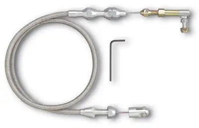 Lokar Hi-Tech Throttle Cable Kit; Universal; U-Cut-To-Fit; 24 in.; Incl. Aluminum Ferrules/Instructions/Stainless Steel Housing/Stainless Steel Aluminum Fittings;
