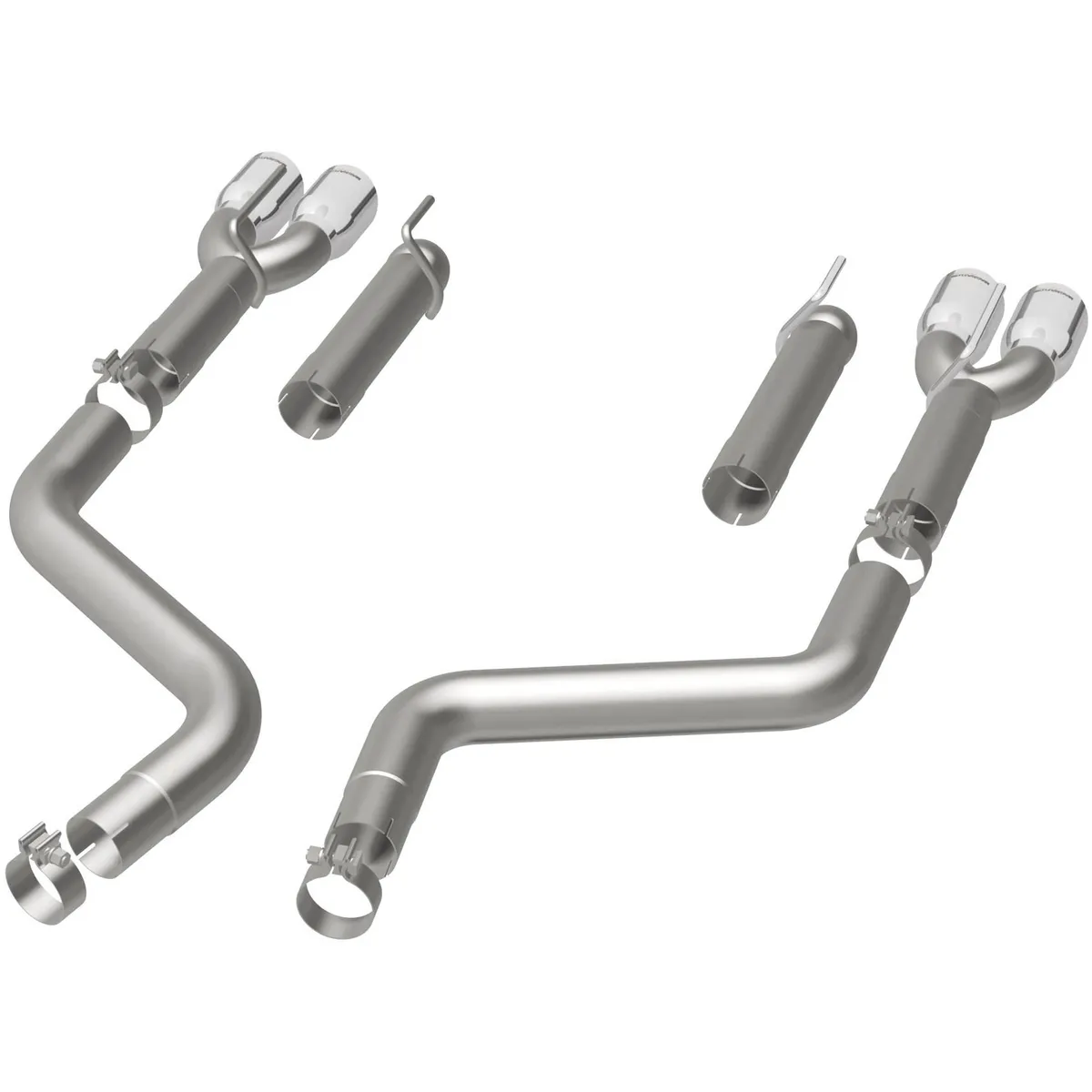 2015 Dodge Challenger V8 6.2L/6.4L Exhaust Axle-Back Stainless Steel Race Series Incl. Scat Pack & SRT Hellcat; Round Tips Provided or Reuse OE Tips. product image