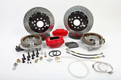 Baer Brake Systems Brake System 13 Inch Rear SS4+ w/Park Brake Red Ford 9 Inch Torino Bearing 5 on 4.5 BAER Brakes
