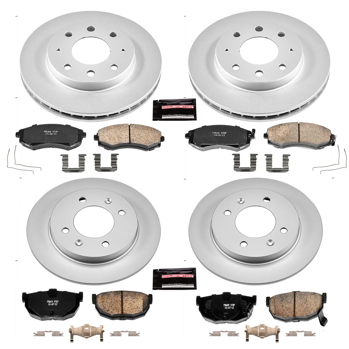 Z17 Geomet Coated Rotor Kit: Genuine Geomet Fully Coated Rotors; Ceramic Pads W/Hardware product image