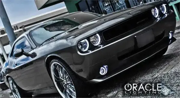 ORACLE Lighting 2008-2014 Dodge Challenger Pre-Assembled Halo Headlights - Non HID - Chrome product image