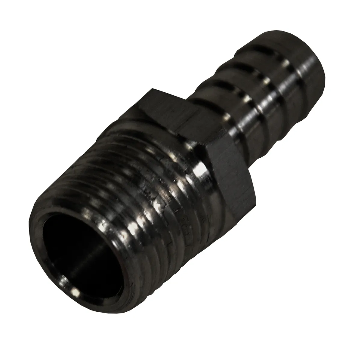 Derale 98103 Straight Hose Barb Fitting, 1/2 NPT Male x 1/2 Barb, Each product image