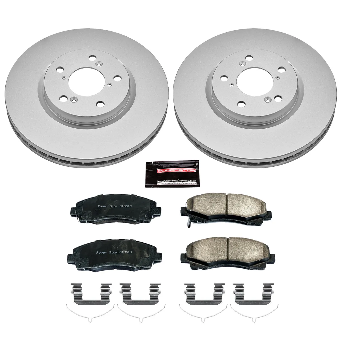 Z17 Geomet Coated Rotor Kit: Genuine Geomet Fully Coated Rotors; Ceramic Pads W/Hardware product image