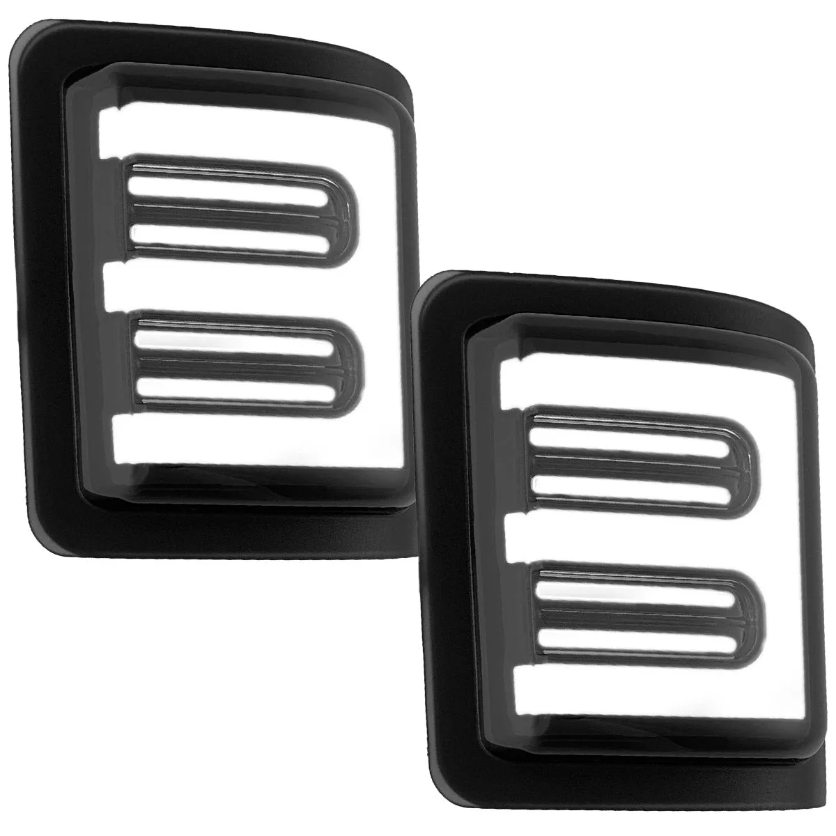 Ford 08-16 F250f350 Superduty Side Mirror Lenses 2-Piece Set w Ultra High-Power Amber Oled Running Lights Ultra High-Power Amber Scanning Oled Turn Signals - Smoked Lens product image