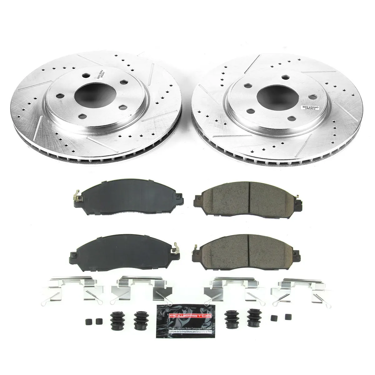 Z23 Evolution Sport Upgrade Kit: Drilled/Slotted Rotors; Carbon-Fiber Ceramic Pads W/Hardware product image