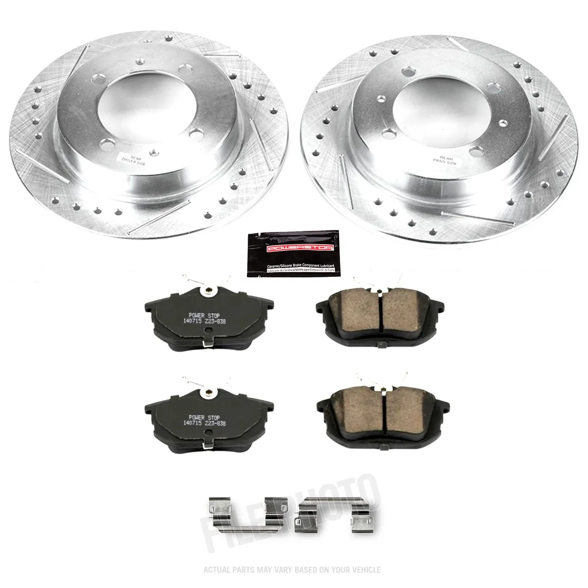 Z23 Evolution Sport Upgrade Kit: Drilled/Slotted Rotors; Carbon-Fiber Ceramic Pads W/Hardware product image