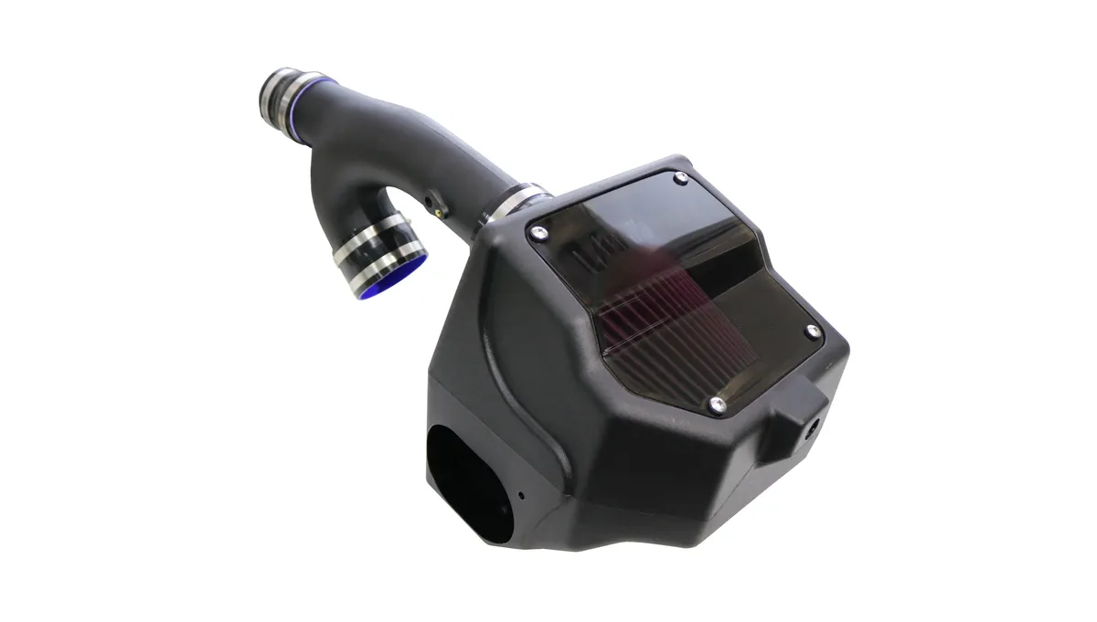 Cold Air Intake Kit; Incl. Closed Filter Box/Air Duct/DryTech 3D Synthetic Filter/Connectors/Clamps; product image