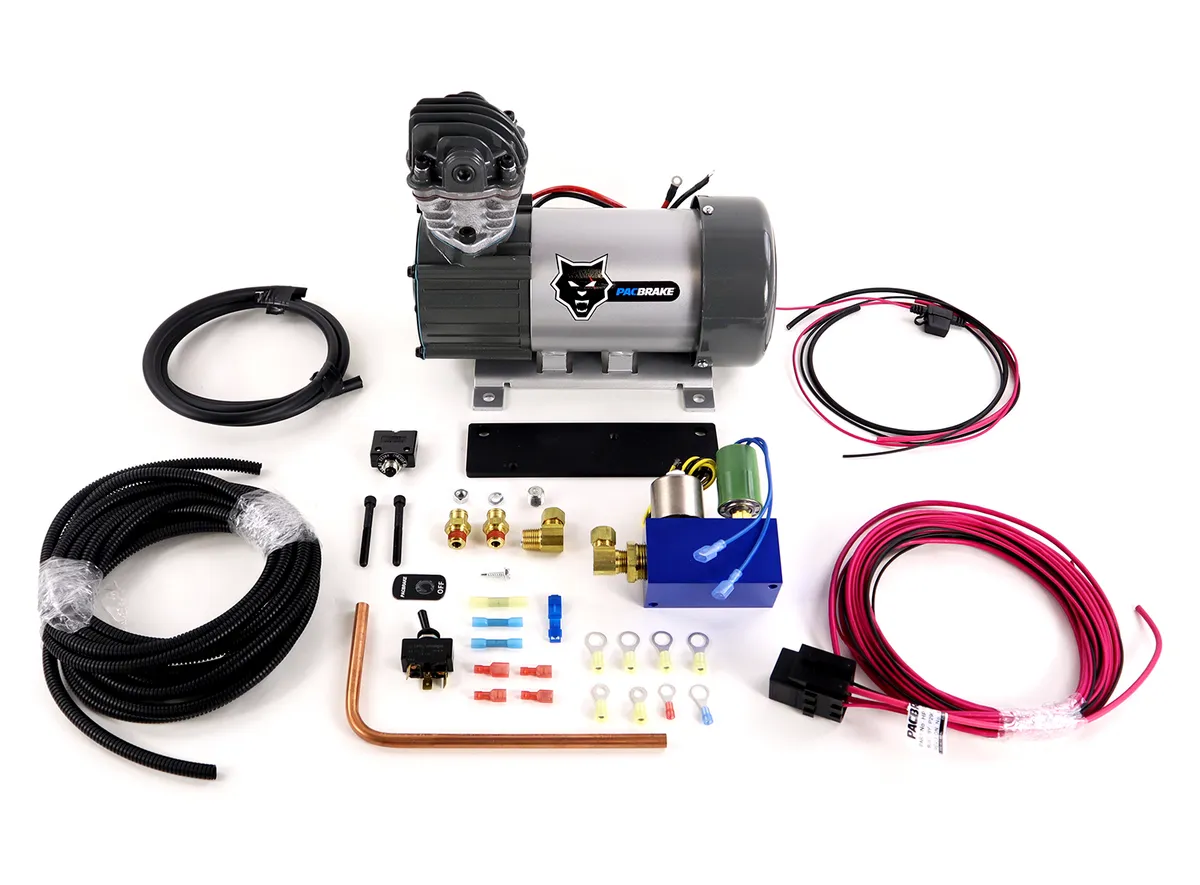 24V HP625 Series Heavy Duty Air Compressor Kit Vertical Pump Head HP10625V-24 Air Compressor Entire Unloader Block Assembly Kit WPre-Built Harnesses Kit HP10116-24 Pacbrake product image