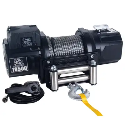 Bulldog Winch 18,500lb Heavy-Duty Winch with 85ft Wire Rope Bulldog Winch