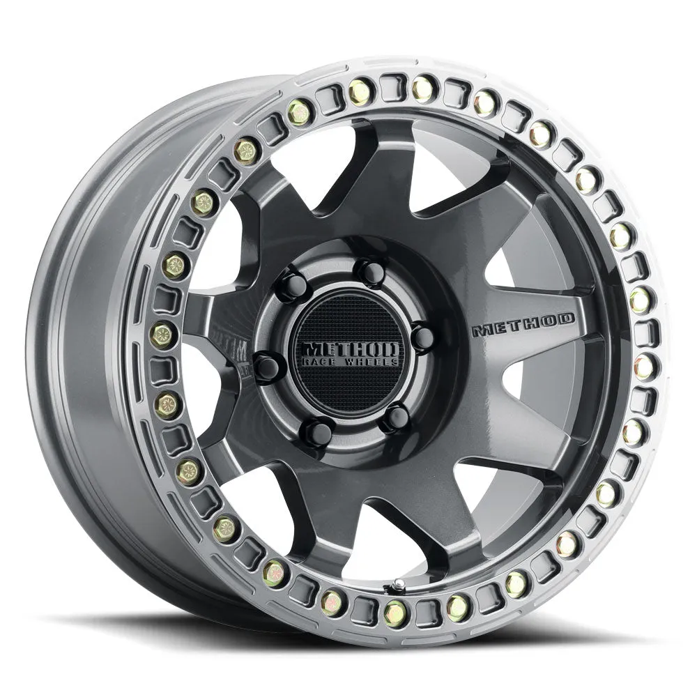 Method Race Wheels MR108 17x9 -44mm Offset 8x170 130.81mm Centerbore Gloss Titanium w BH-H24125-38 MR10879087844B product image