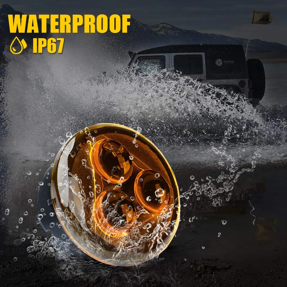 Amber LED Turn Signal Lights for 07-18 Jeep Wrangler JK | Trio Series product image