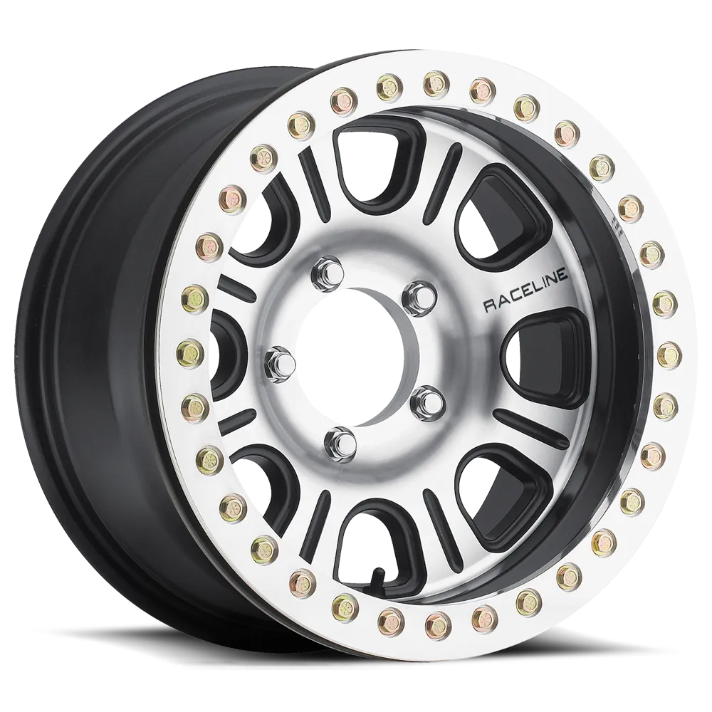 BlackMachined Bolt Pattern 8x6.5 Construction Heavy Duty Cast Outer Ring Material Aluminum product image