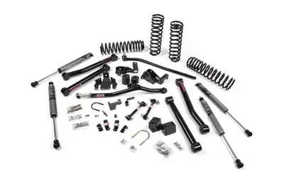JKS 2007-2018 Jeep Wrangler JK J-Konnect 4 Door 3.5 Inch Lift Kit w/ Fox Adventure Series Shocks JSPEC