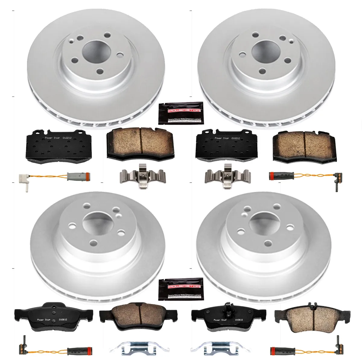 Z23 Sport Geomet Coated Rotor Kit For European Vehicles: Genuine Geomet Fully Coated Rotors; Carbon-Fiber Ceramic Pads W/Hardware; Pad Sensors product image