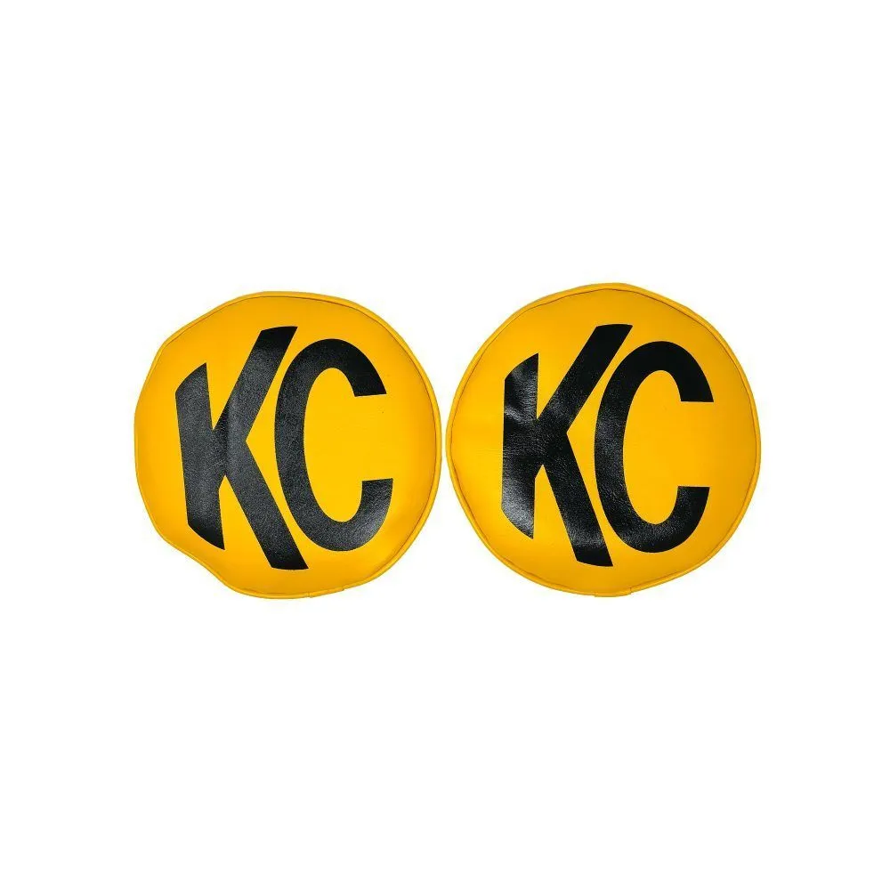 KC HiLiTES KC HiLiTES 5801 Cover - Retro 8 Vinyl Yellow w/ Black KC Soft (pr)