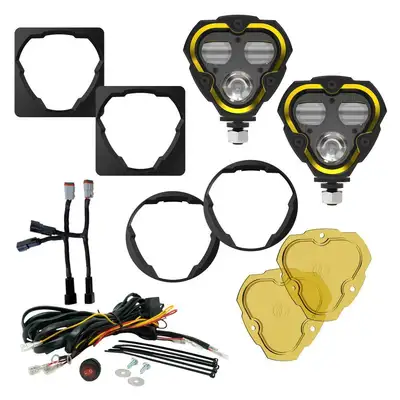 TYC KC Hilites Flex Era 3 Dual Mode SAE Fog LED Light Pods | 2-Light Master Kit - Jeep Aftermarket Bumpers