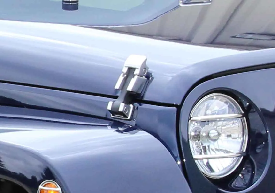 Jeep JK Hood Catch Pair 07-18 Wrangler JK Polished Silver Kentrol product image