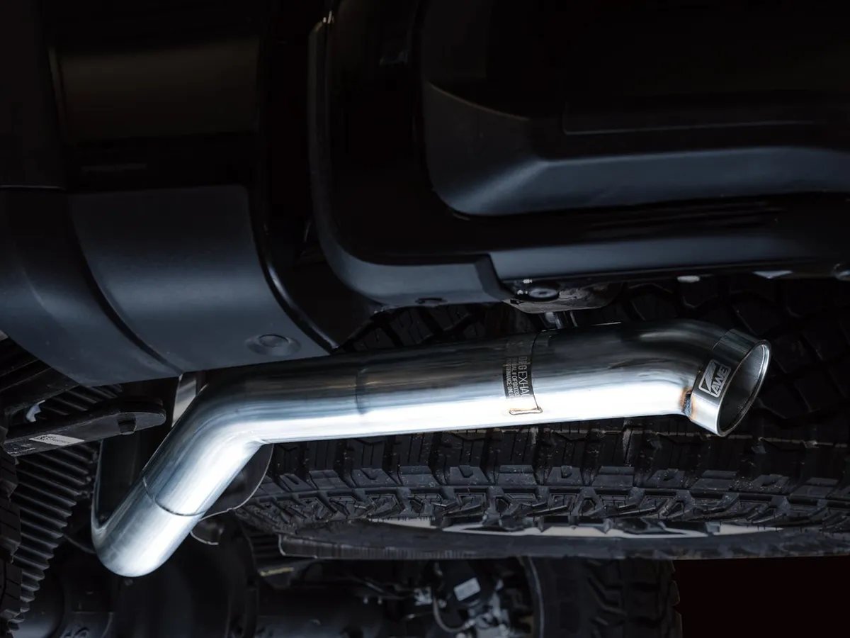 AWE 0FG Catback Exhaust for Silverado ZR2/Sierra AT4X - Dual Bashguard (no tips) product image