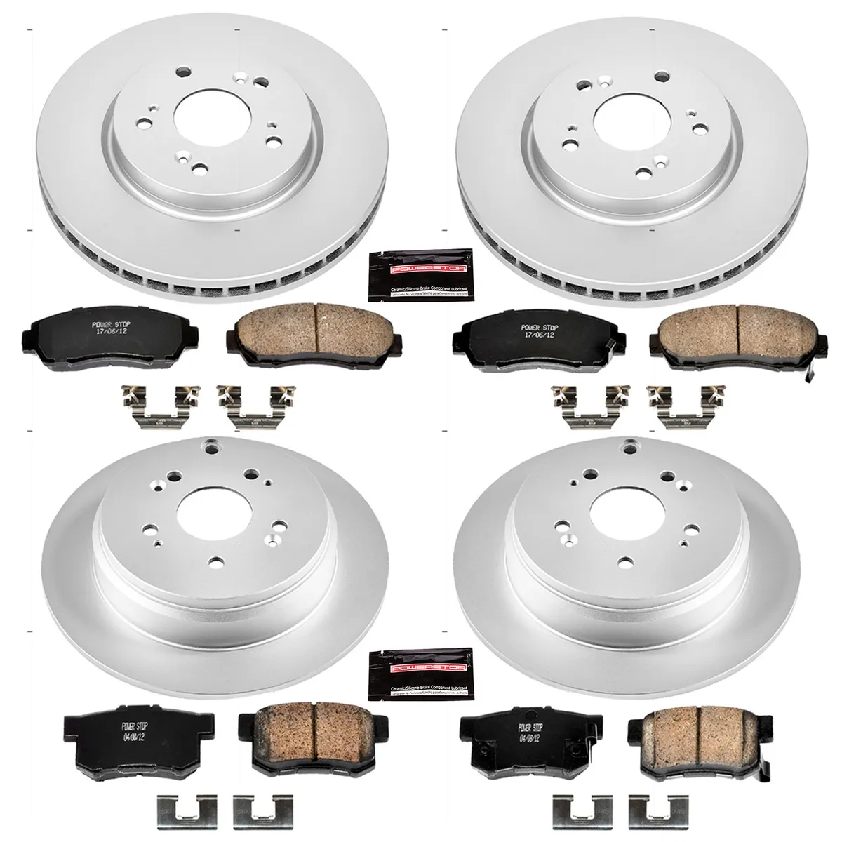 Z17 Geomet Coated Rotor Kit: Genuine Geomet Fully Coated Rotors; Ceramic Pads W/Hardware product image