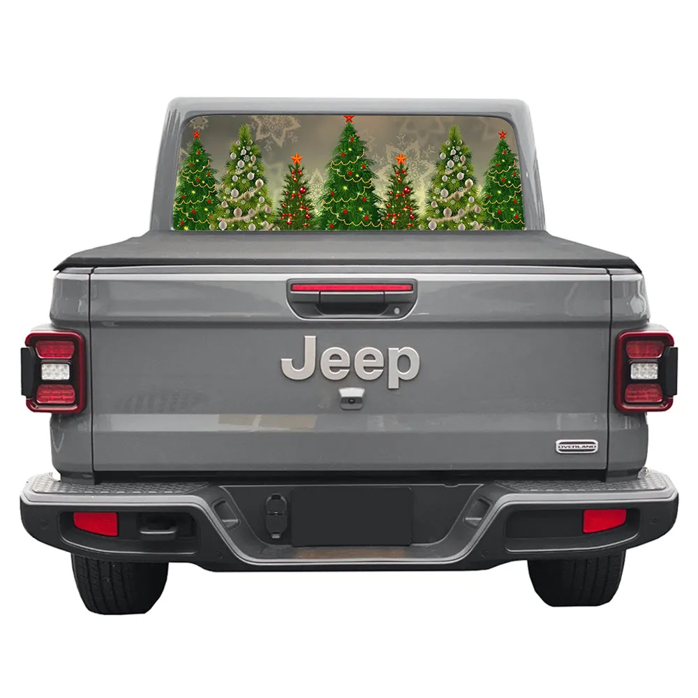 Xmas Tree Lights Rear Window Decal product image