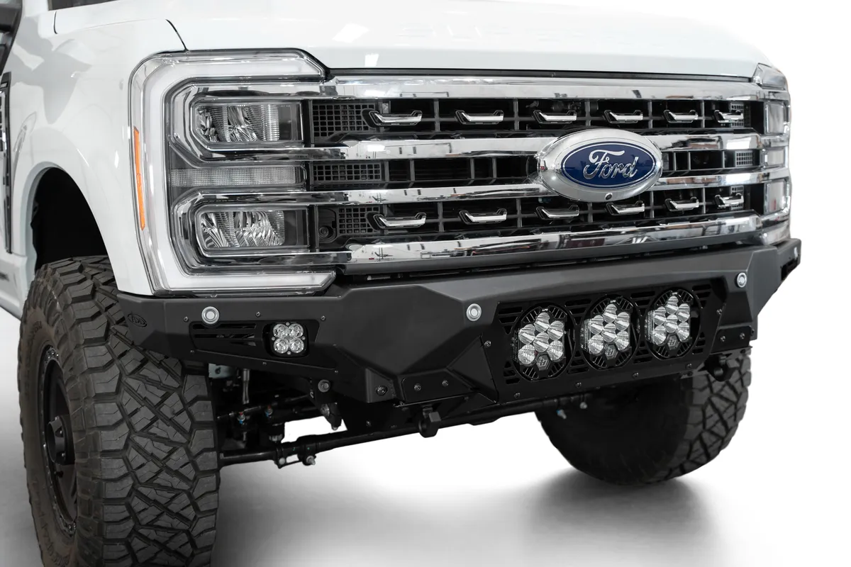 23c F250/F350 Bomber Front Bumper w/ Recessed Mounts For 3 Baja Lp6 Lights product image