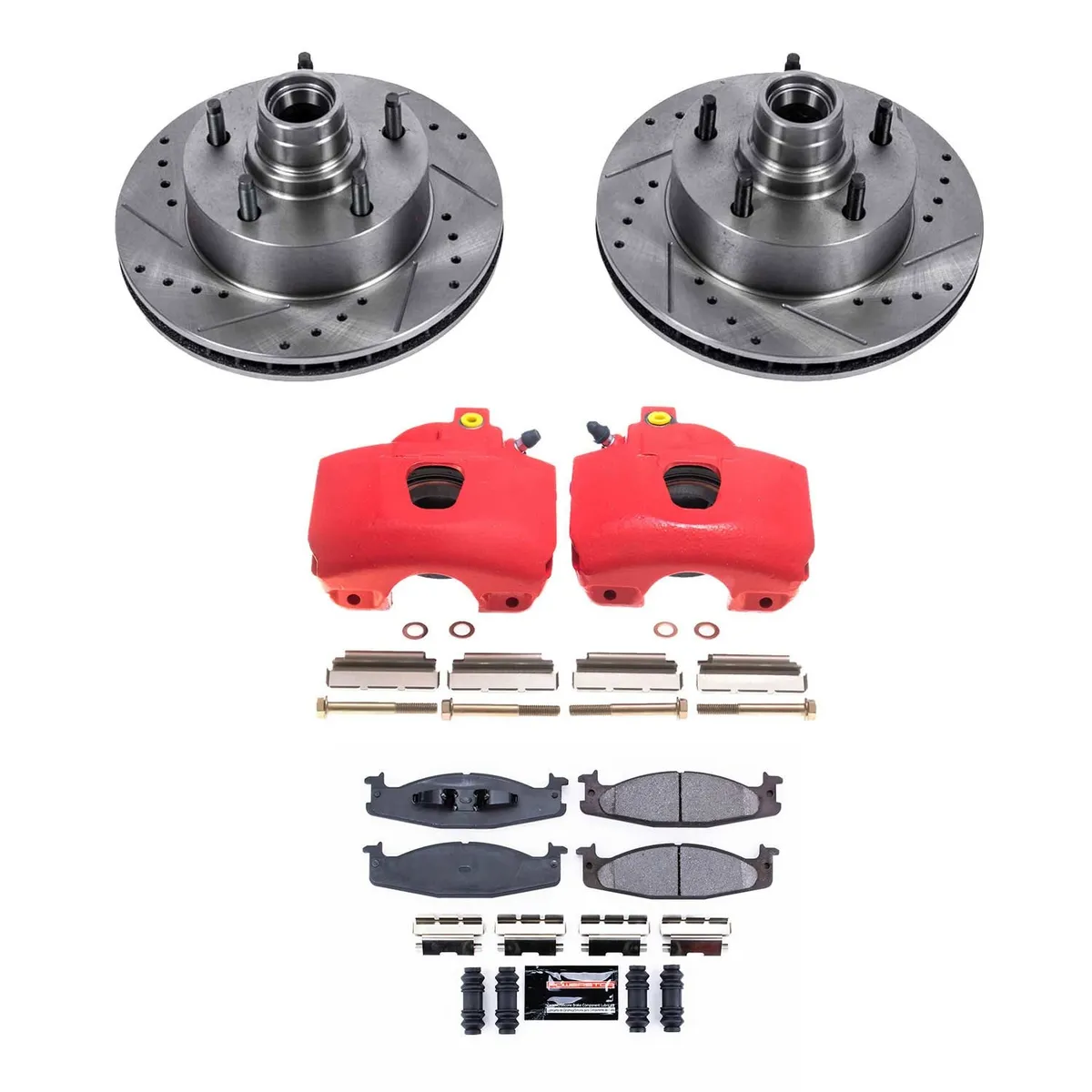 Z23 Evolution Sport Upgrade Kit: Drilled/Slotted Rotors; Carbon-Fiber Ceramic Pads; Powder Coated Calipers product image