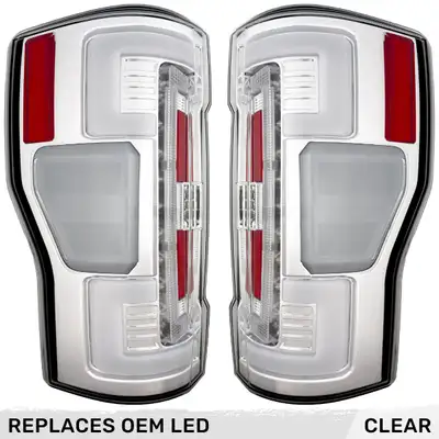Recon Accessories Ford Superduty F250350450550 17-19 Replaces OEM LED Style Tail Lights With Blis Blind Spot Warning System Oled Tail