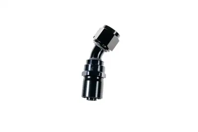 Redhorse Performance 06 an 30 Degree Crimp Style Hose End w/ Black Collar Black