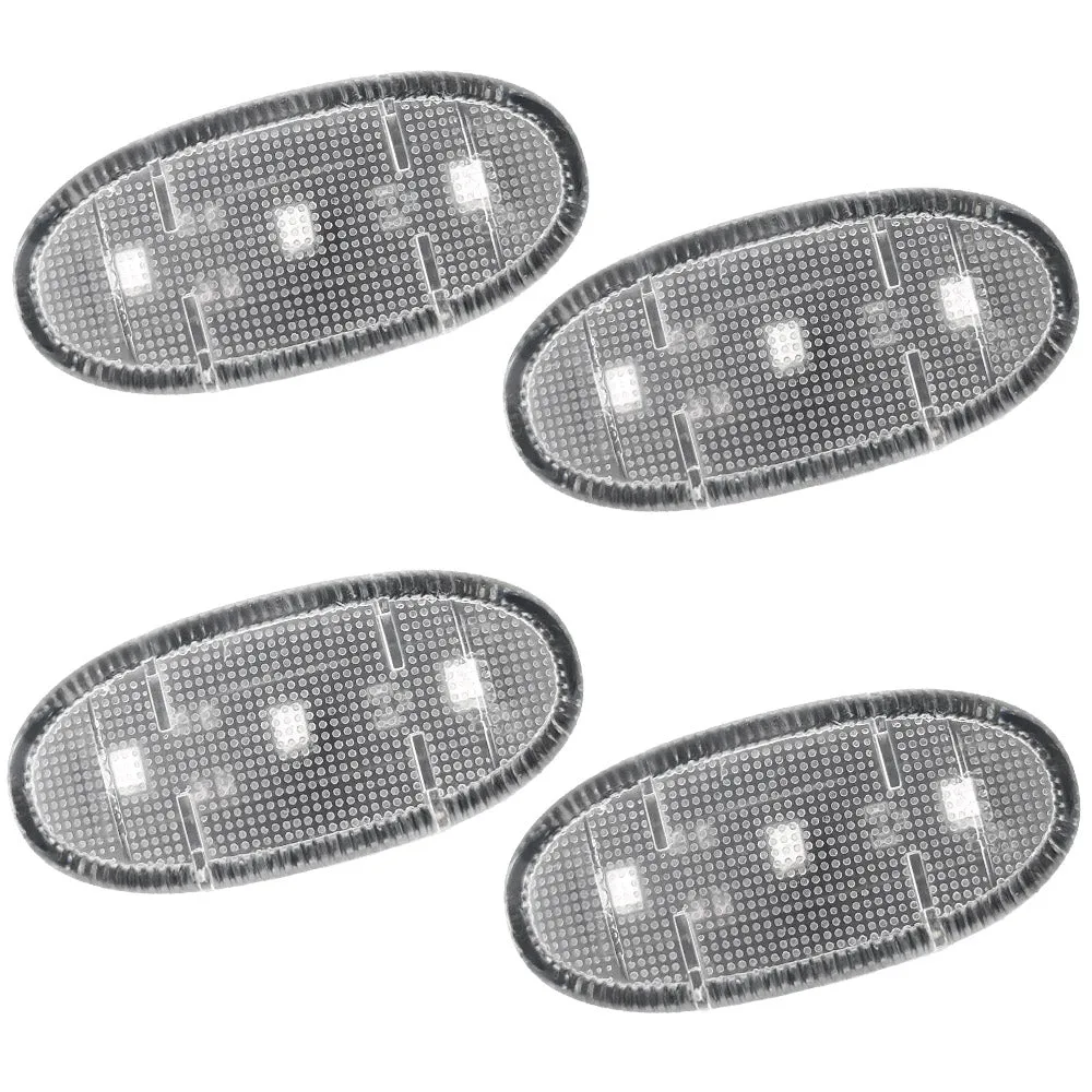 11c F350/F450 Dually Fender Lenses (4 Pcset) White Lights Clear Lens W/Chrome t product image
