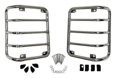 Crown Automotive Jeep Replacement RT Off-Road - Stainless Stainless Tail Light Guard Set