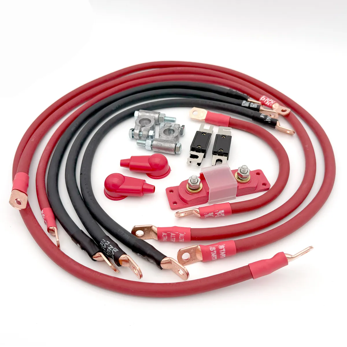 2007-2018 Jeep Wrangler JK Battery Cable Kit 3.8 Liter 1/0 Gauge Battery Cable Big7Kits product image