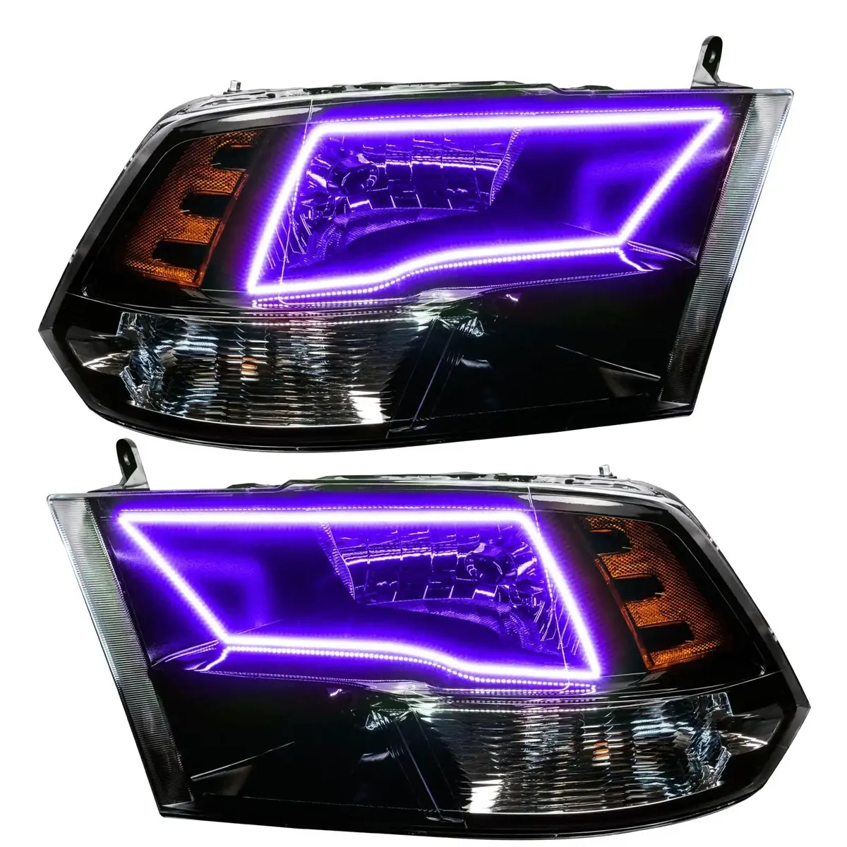Oracle Lighting 2009-2018 RAM 1500 Sport Pre-Assembled ColorShift W Switchback Halo Heaqdlights - Black Housing product image