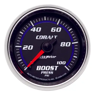 AutoMeter Gauge, Boost, 2 1/16", 100psi, Mechanical, Cobalt