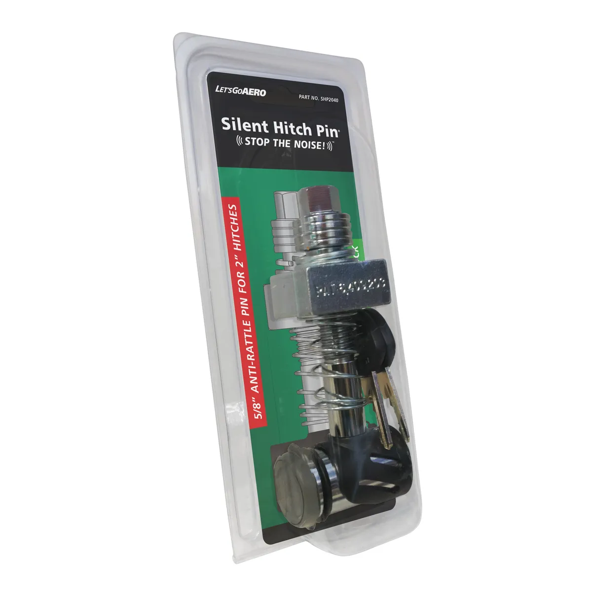 Silent Hitch Pin®: 5/8" Press-On Locking Anti-Rattle Pin for 2" Hitches product image