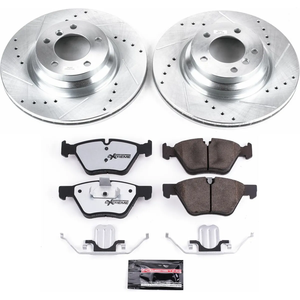 Z26 Street Warrior Upgrade Kit: Drilled/Slotted Rotors; Carbon-Fiber Ceramic Pads W/Hardware; Pad Sensors product image