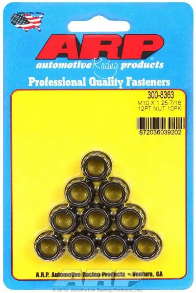 ARP Auto Racing 10mm x 1.25 12pt. Nuts (10)