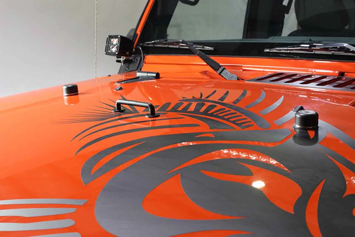 Jeep TJ/JK Hood Bumpers 97-18 Wrangler TJ/JK Polished Silver Kentrol product image