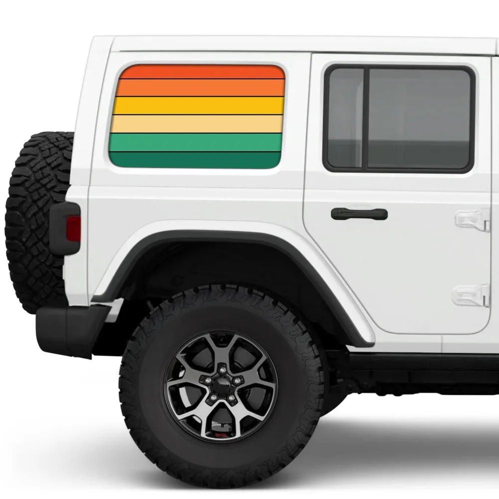 Retro Stripes Side Windows Printed Vinyl Decal product image