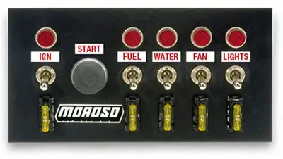 Moroso Drag Race Switch Panel