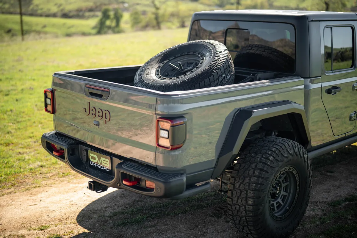 DV8 2020-2025 Jeep Gladiator JT DV8 Offroad Adjustable In-Bed Tire Carrier product image