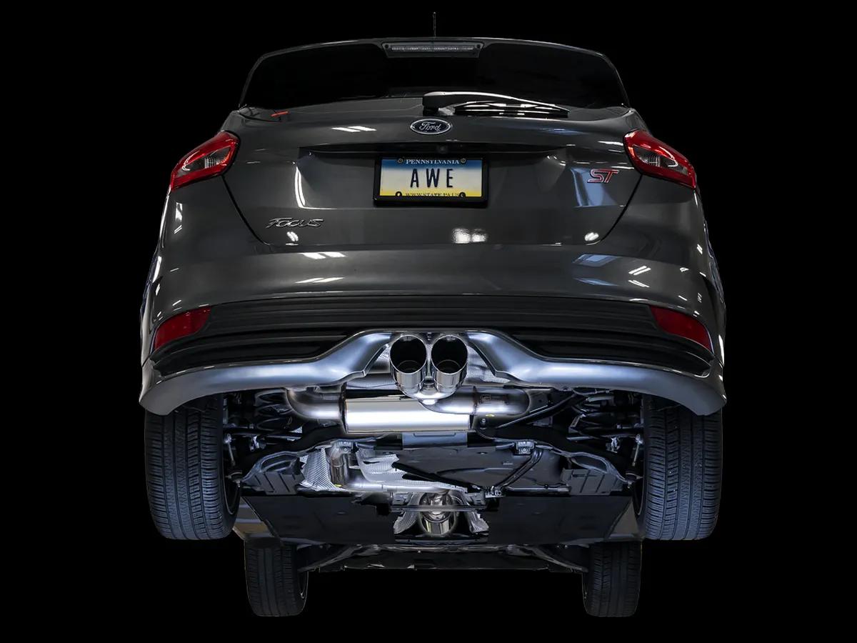 AWE Track Edition Cat-back Exhaust for Ford Focus ST - Diamond BlackTips product image