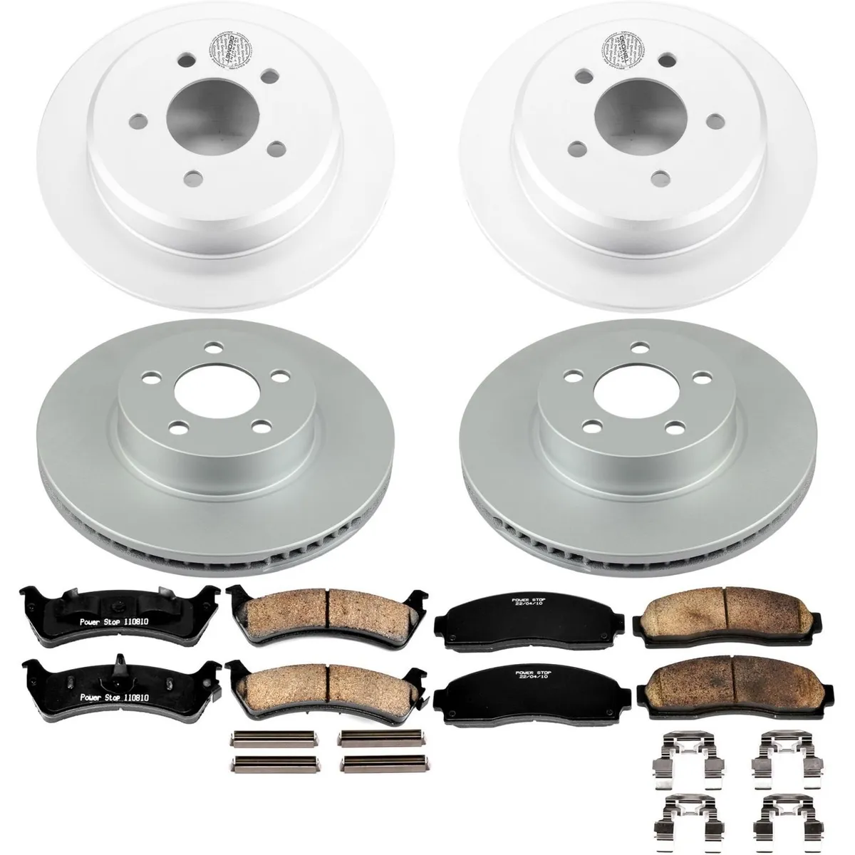 Z17 Geomet Coated Rotor Kit: Genuine Geomet Fully Coated Rotors; Ceramic Pads W/Hardware product image