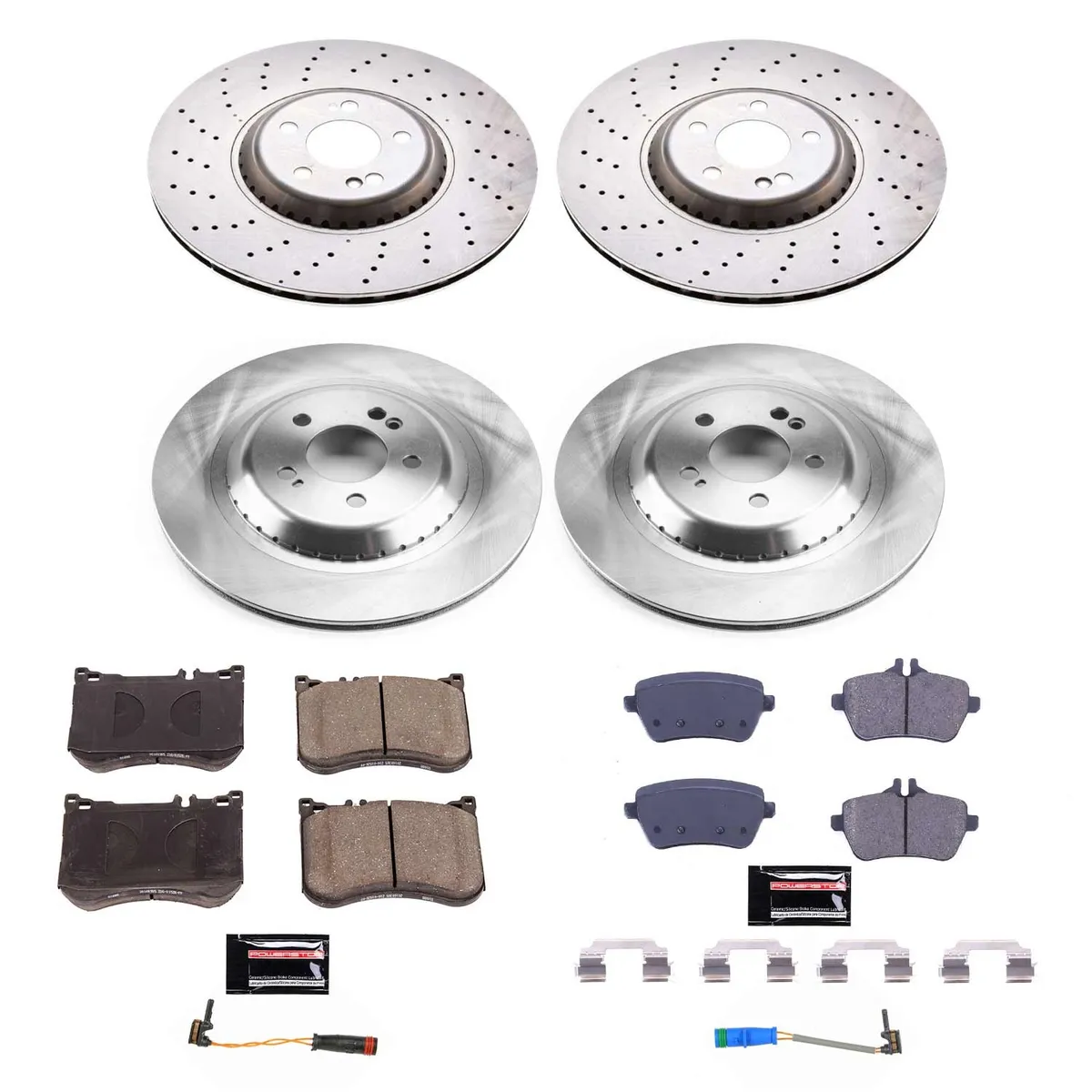 Z17 Direct Replacement Kit: Rotors; Ceramic Pads W/Hardware; Pad Sensors product image